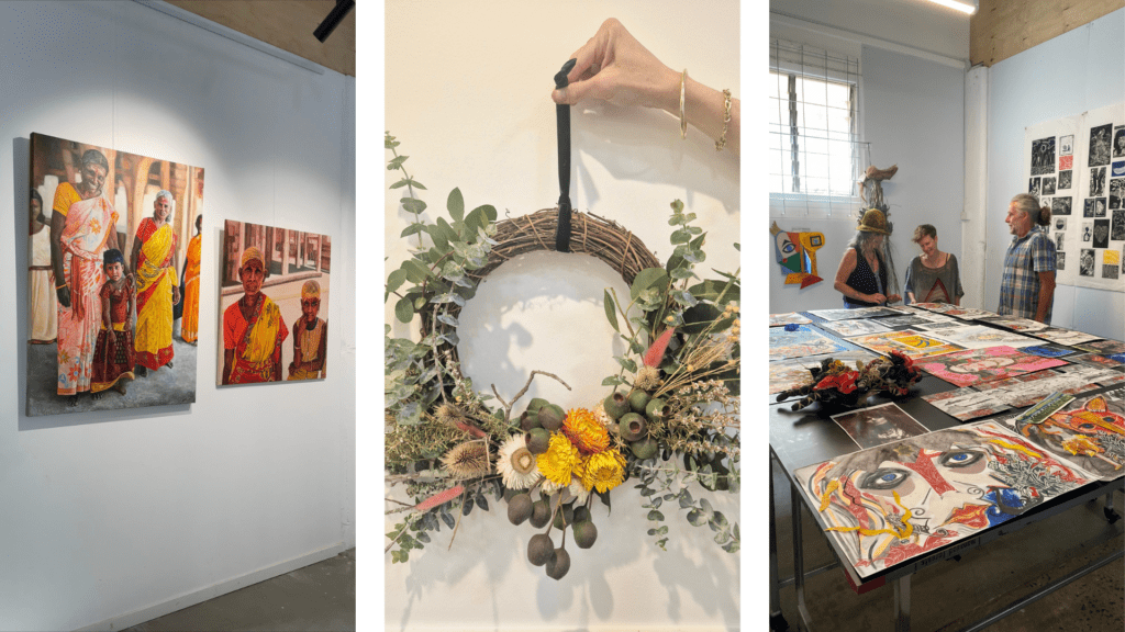 Floristry class hands-on learning at Byron Community College creative courses Byron Bay